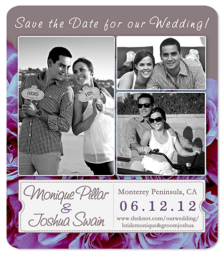 Save the Date Wedding Magnet - Bed of Roses